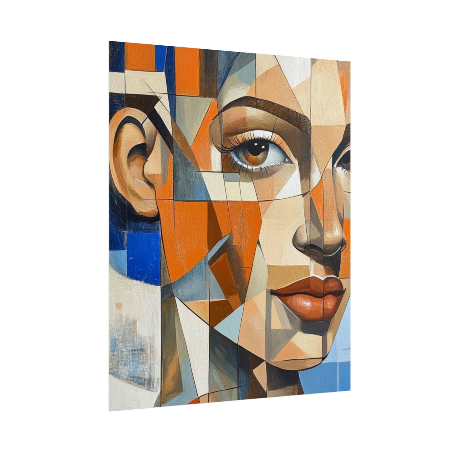 Geometric Harmony - Abstract Portrait Art Print