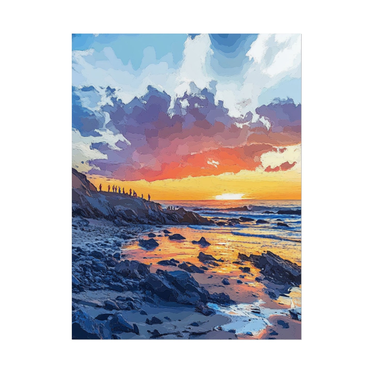 Coastal Sunset - Abstract Seascape Art Print