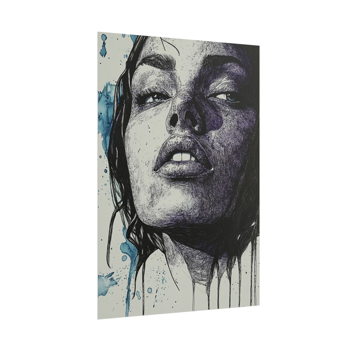 Raw Emotion - Abstract Portrait Print