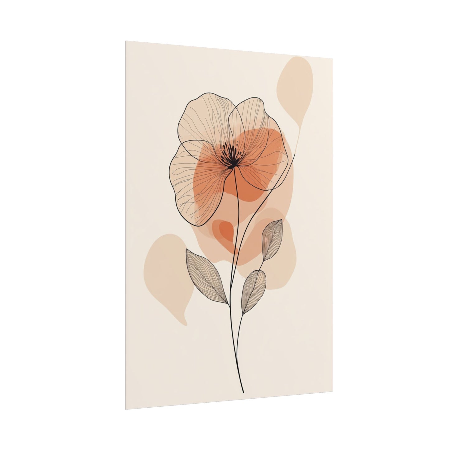 Elegant Bloom - Minimalist Floral Abstract Art