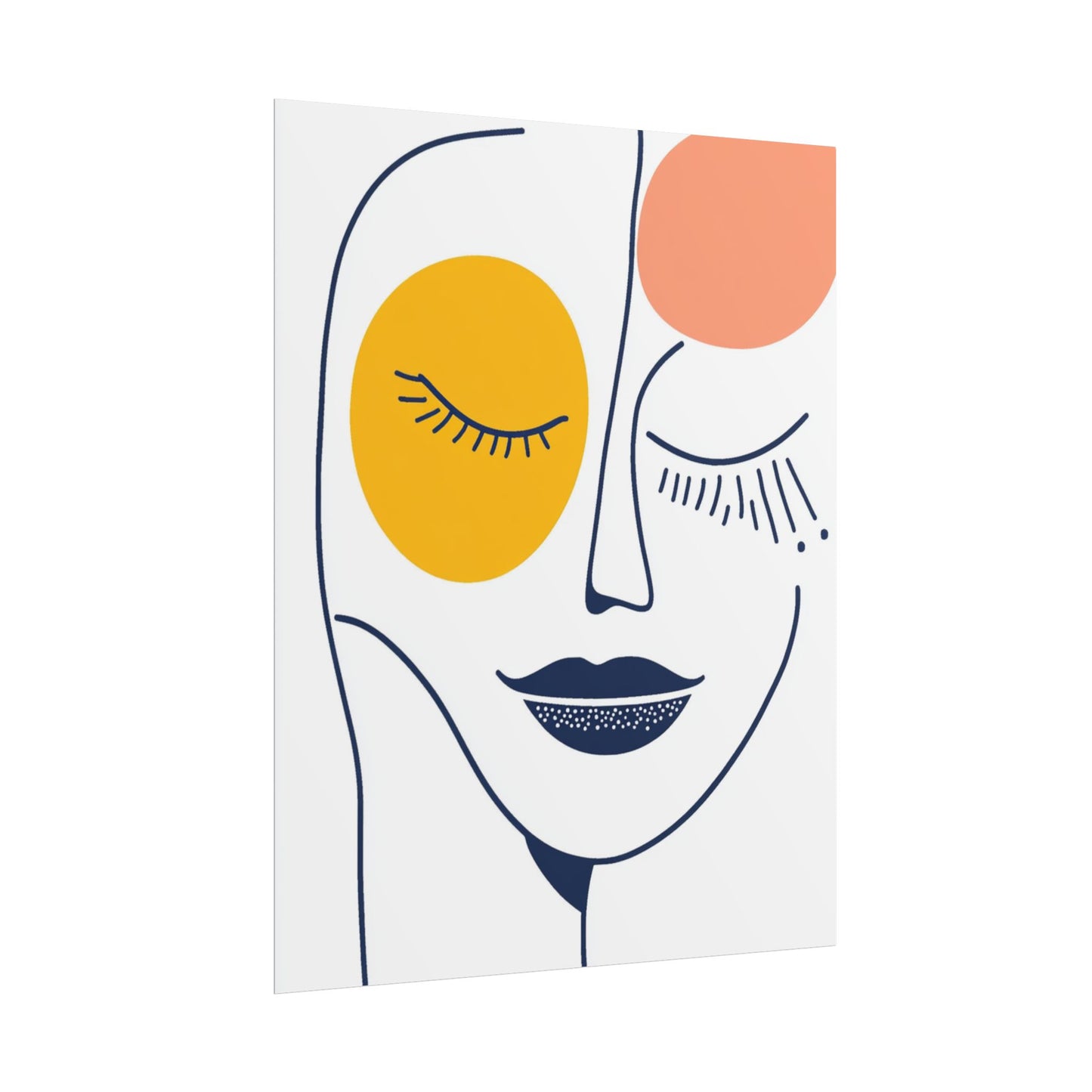 Serenity in Line - Minimalist Abstract Portrait Art Print