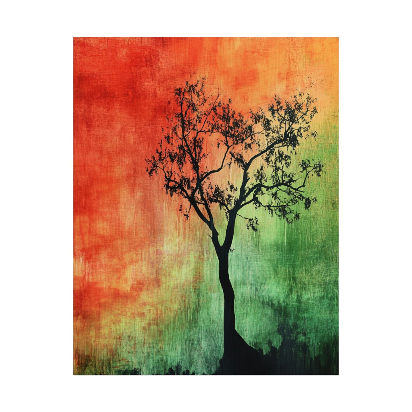 Autumnal Silhouette - Abstract Tree Art Print