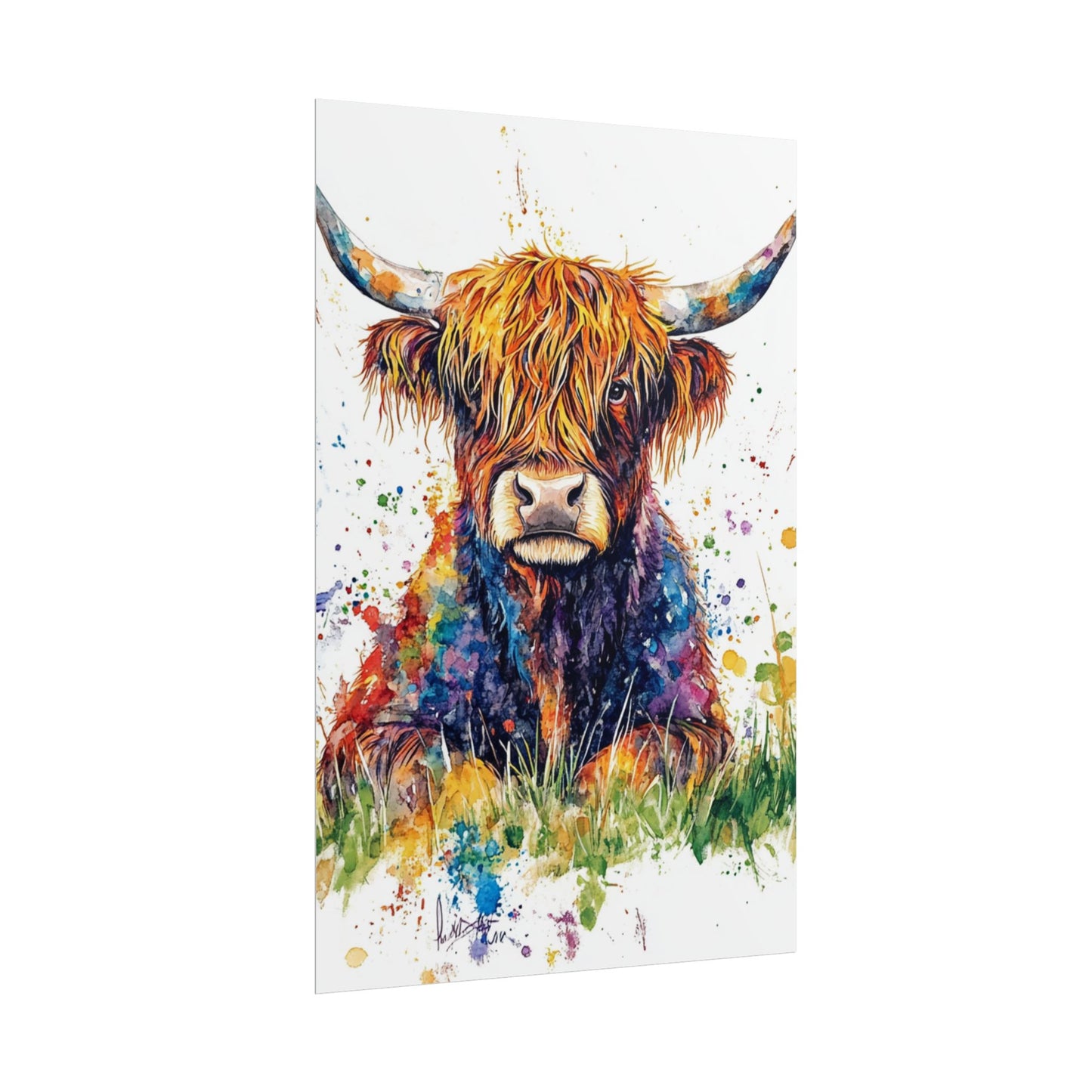 Highland Harmony - Abstract Highland Cow Art Print