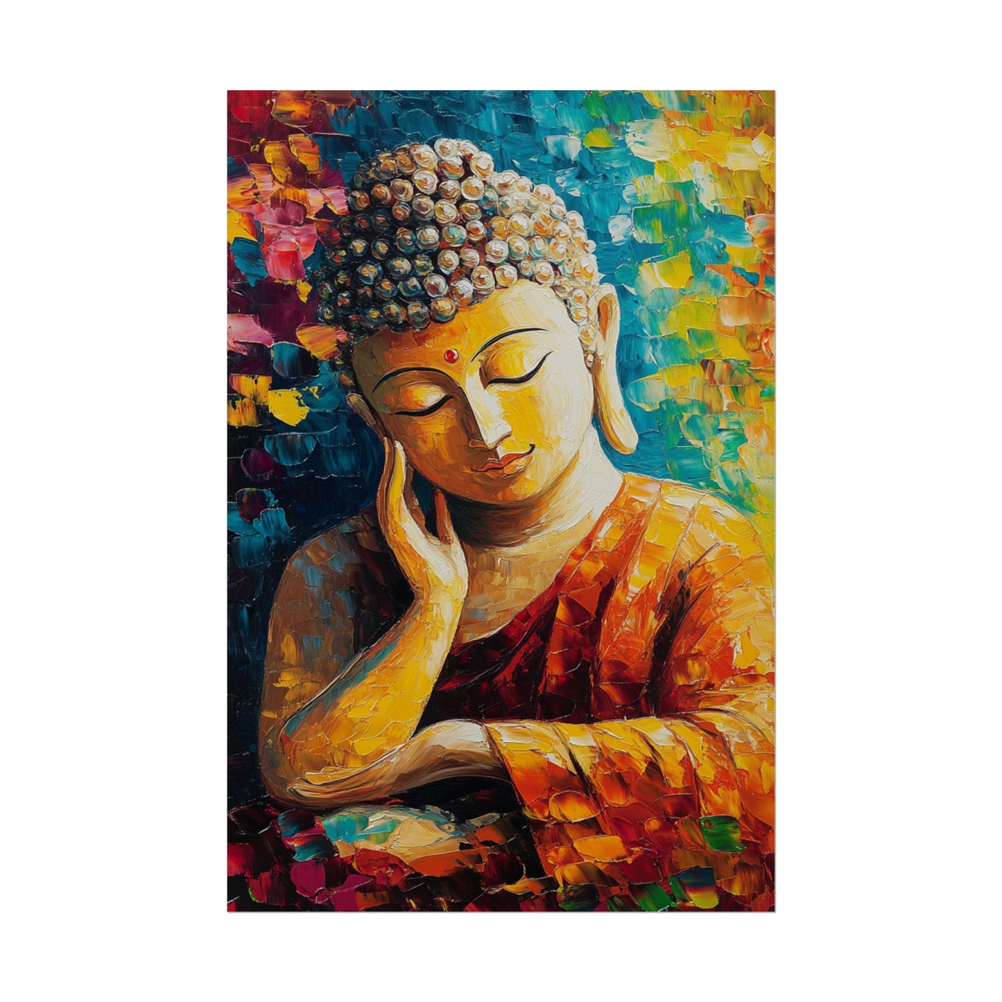 Meditative Buddha - Abstract Expressionism Art Print