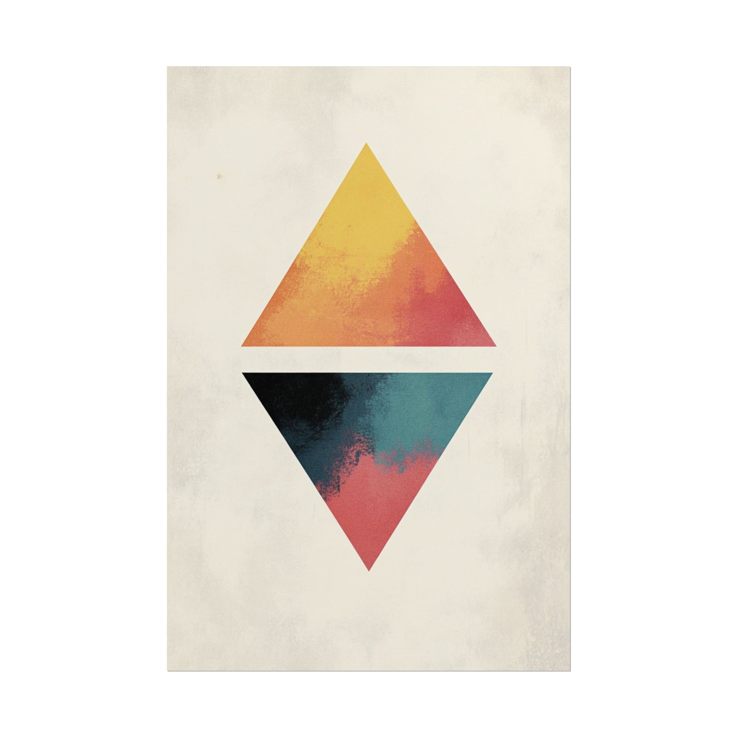 Dual Peaks - Geometric Abstract Art Print