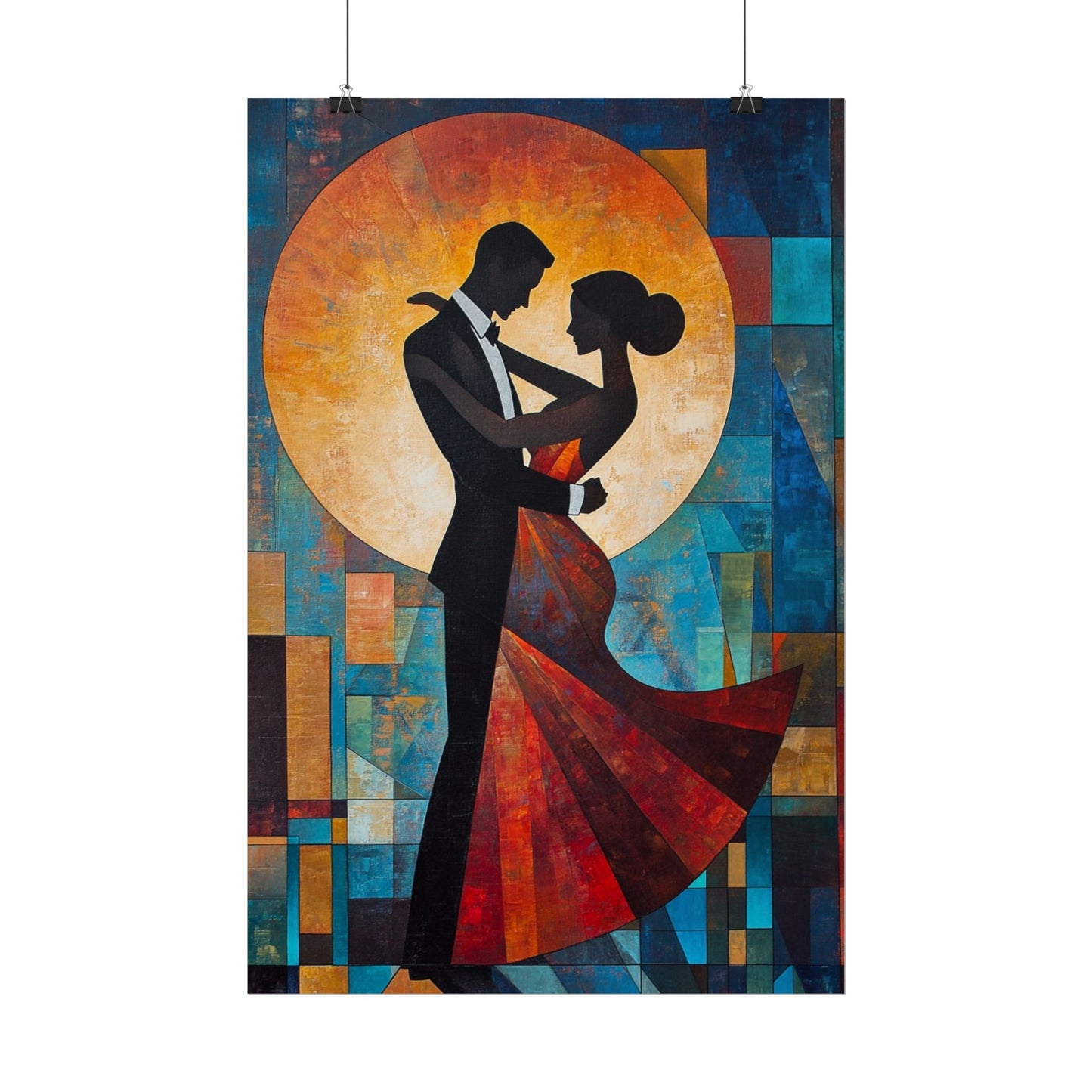 Moonlit Dance - Abstract Silhouette Art Print