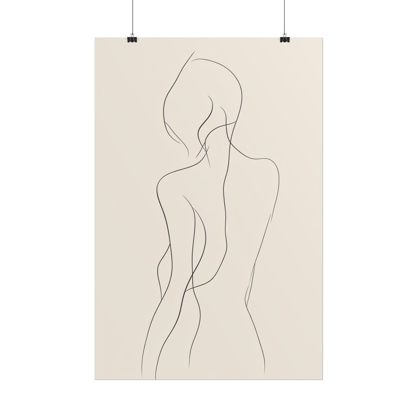 Elegant Minimalist Line Art of a Woman's Silhouette