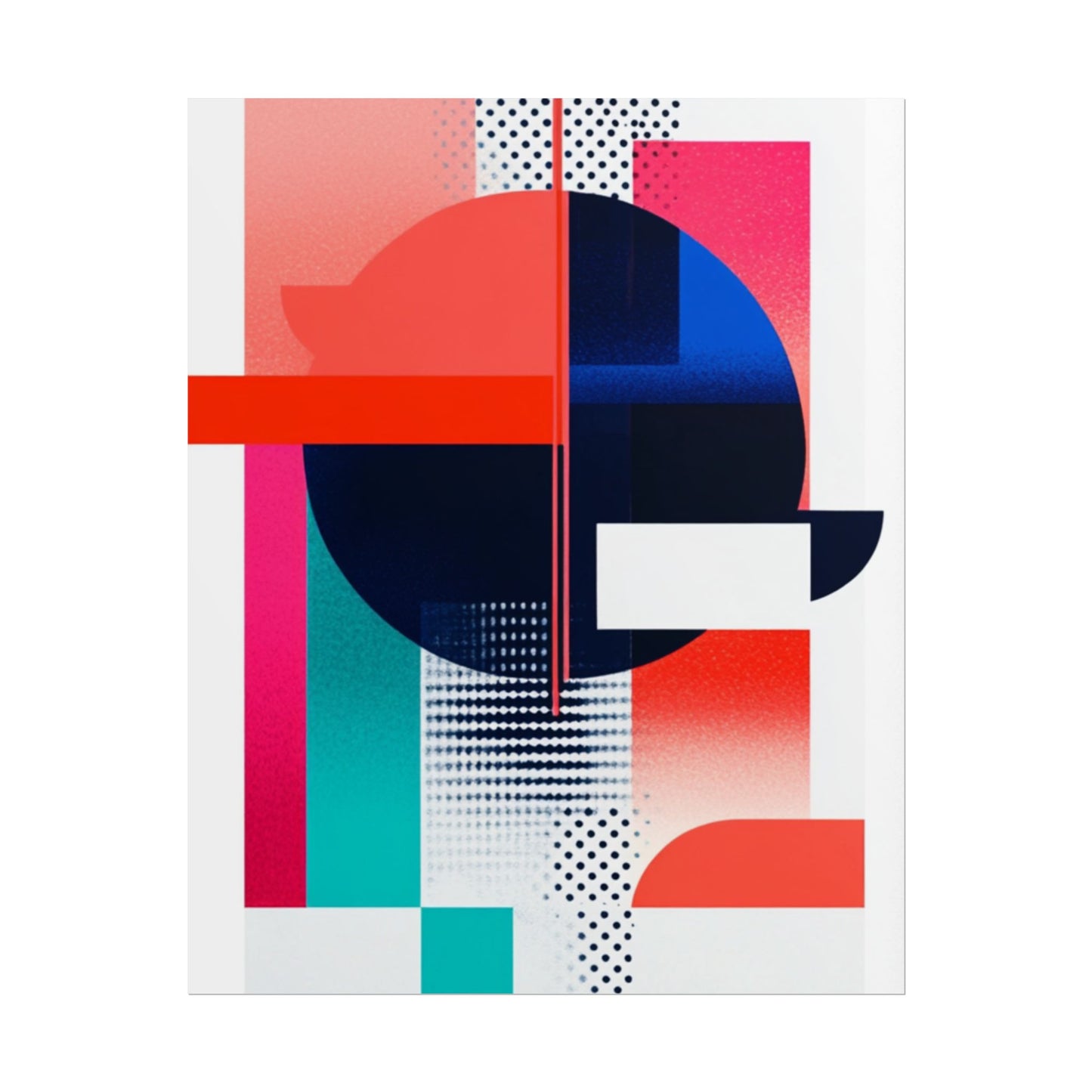 Modern Contrast - Abstract Geometric Art Print