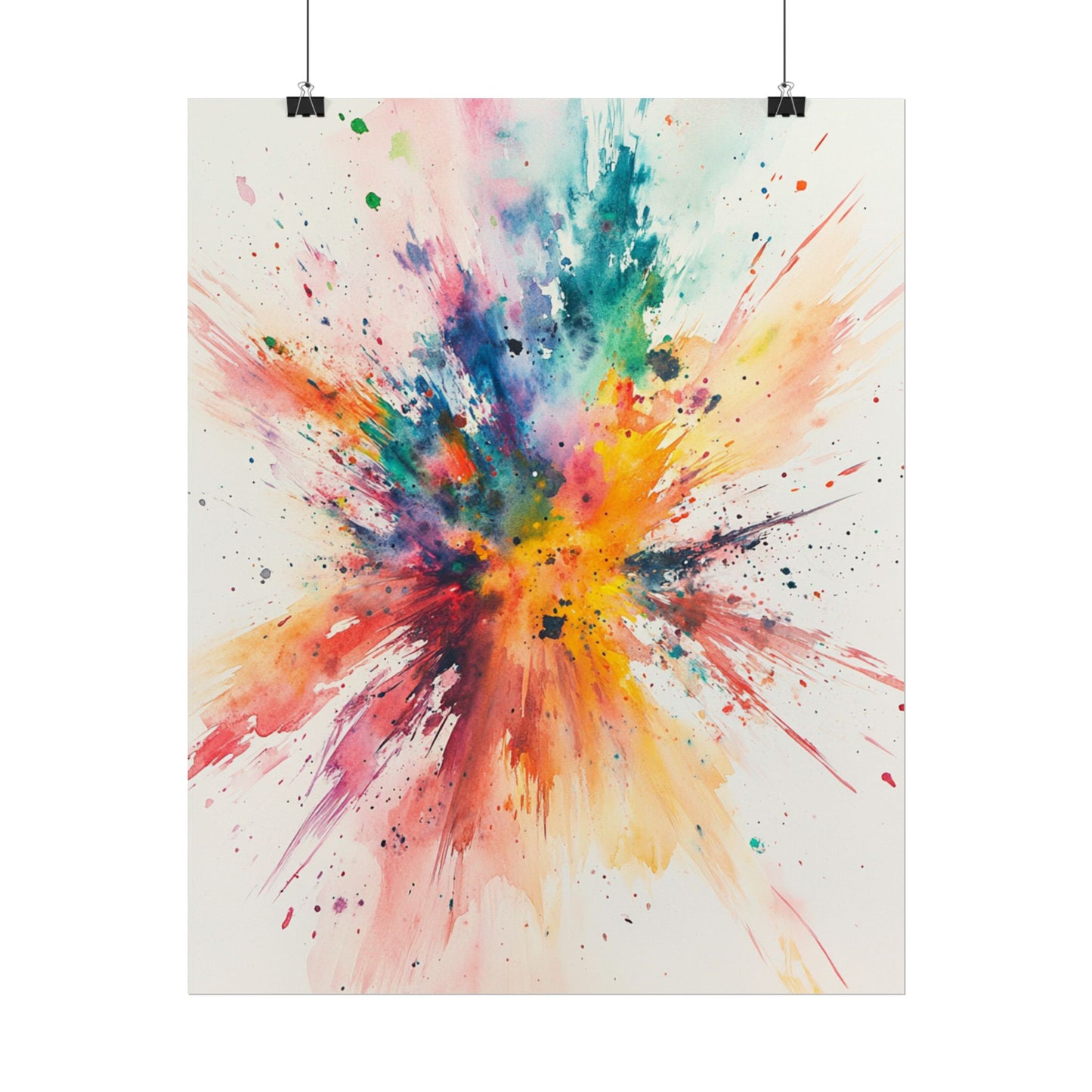 Explosion of Colour - Dynamic Abstract Watercolour Art