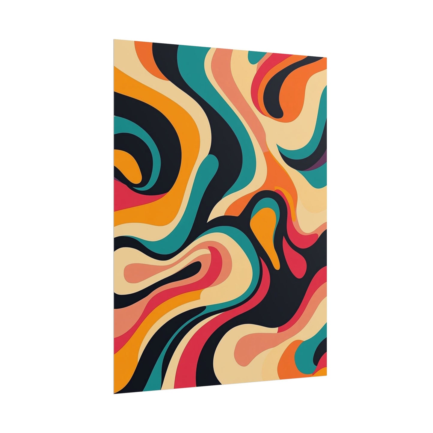 Retro Wave Fusion - Abstract Art Print