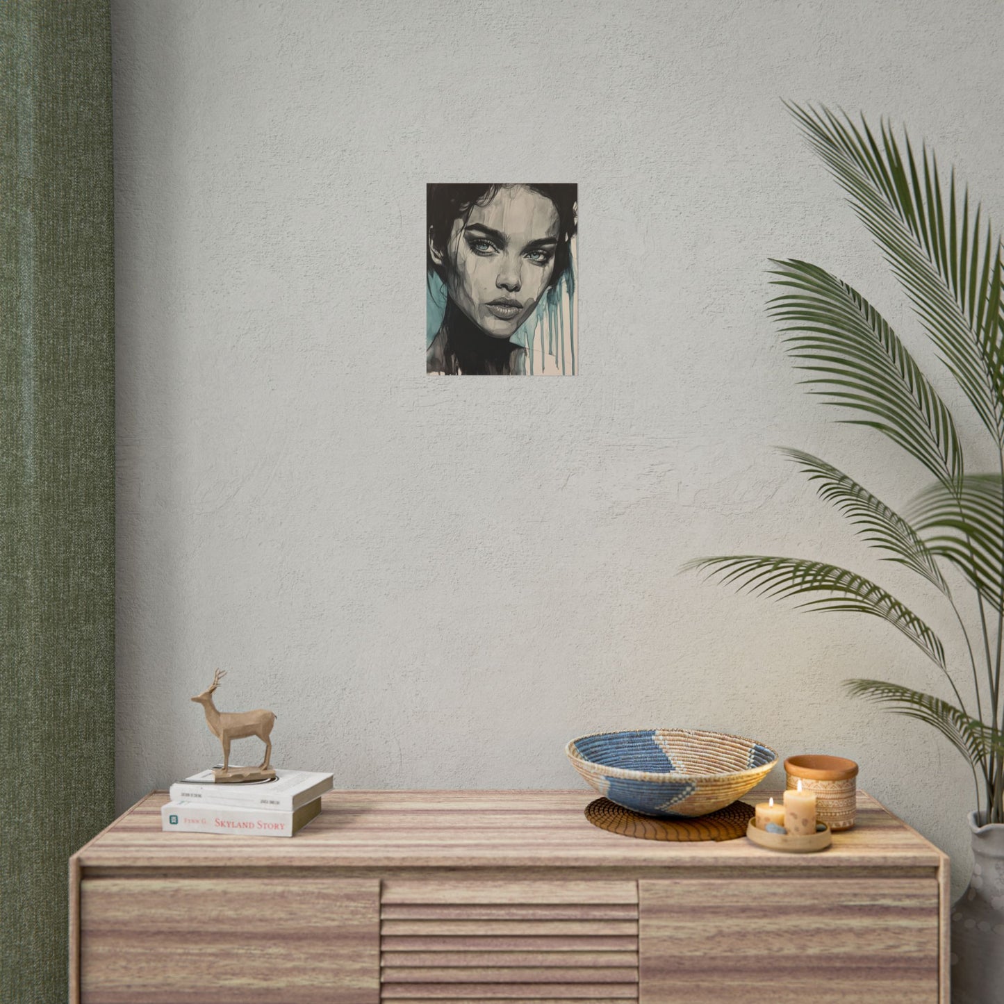 Stormy Gaze - Abstract Portrait Print