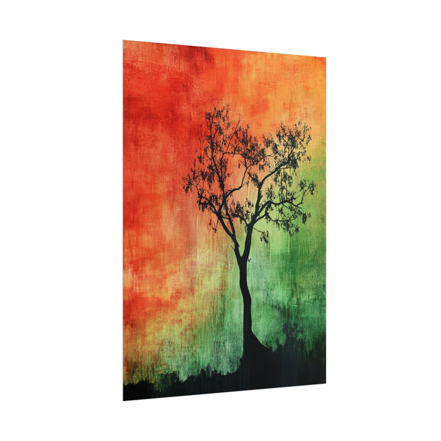 Autumnal Silhouette - Abstract Tree Art Print