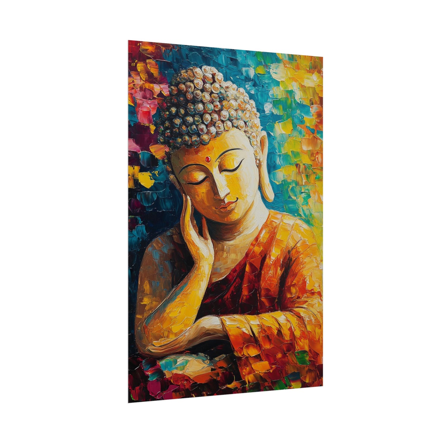 Meditative Buddha - Abstract Expressionism Art Print