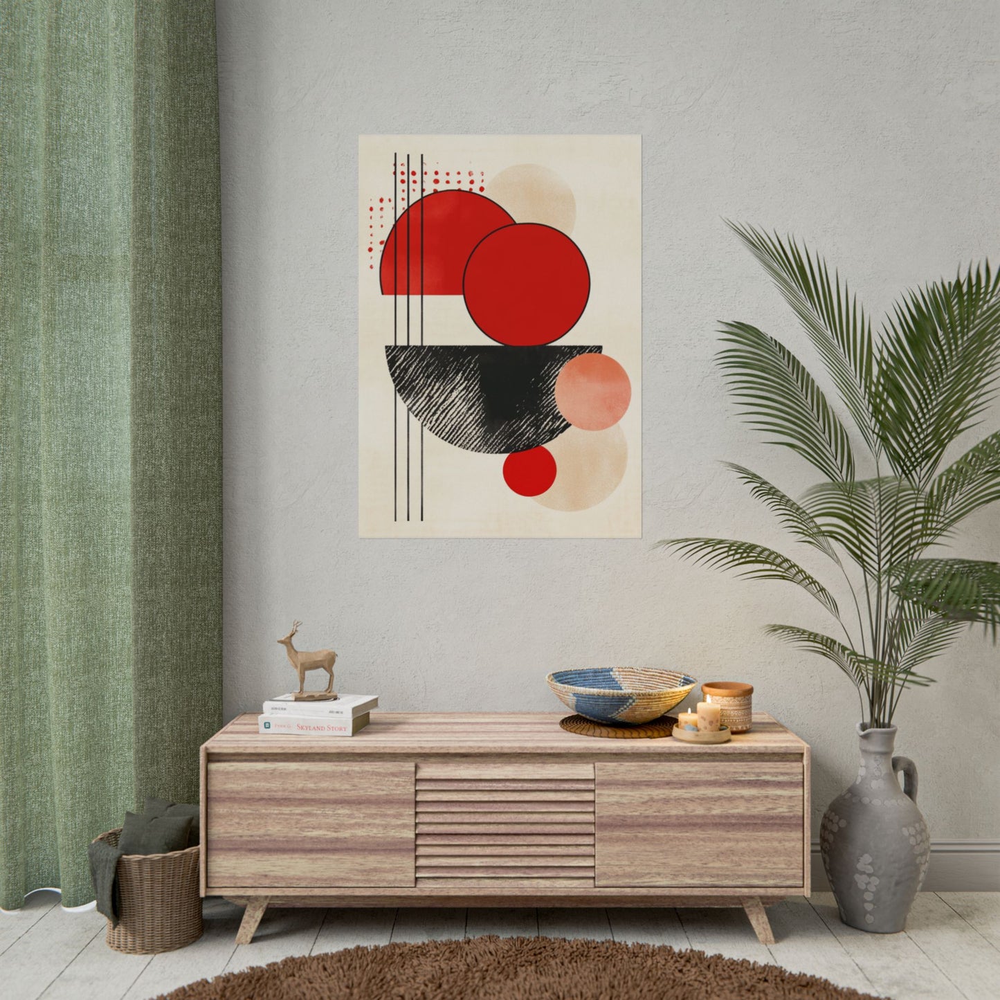 Minimalist Circles - Abstract Art Print