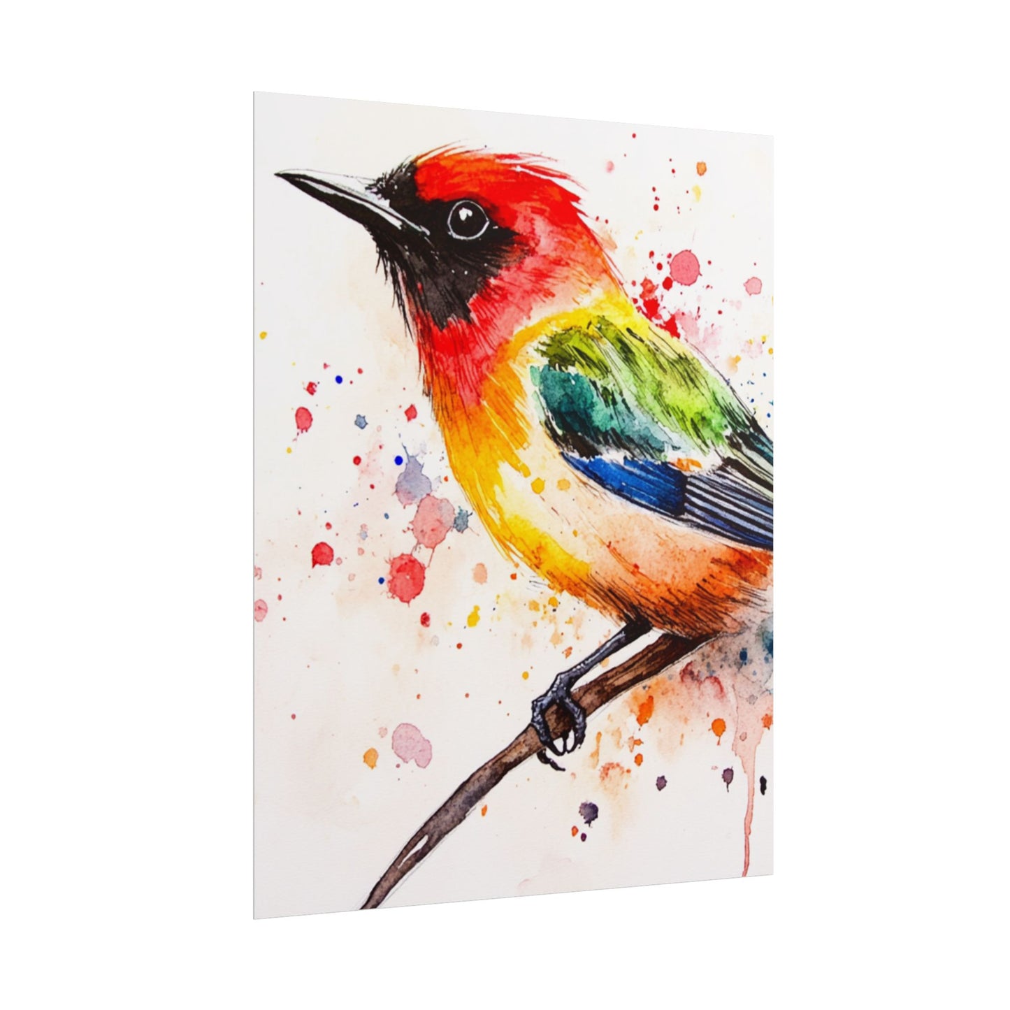 Vibrant Melody - Abstract Watercolour Bird Art