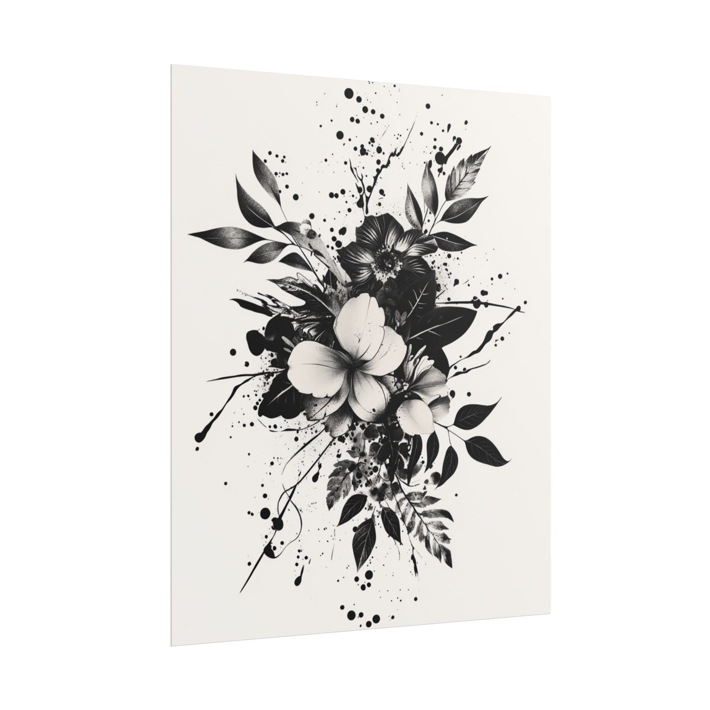 Ink Bloom - Abstract Floral Art Print