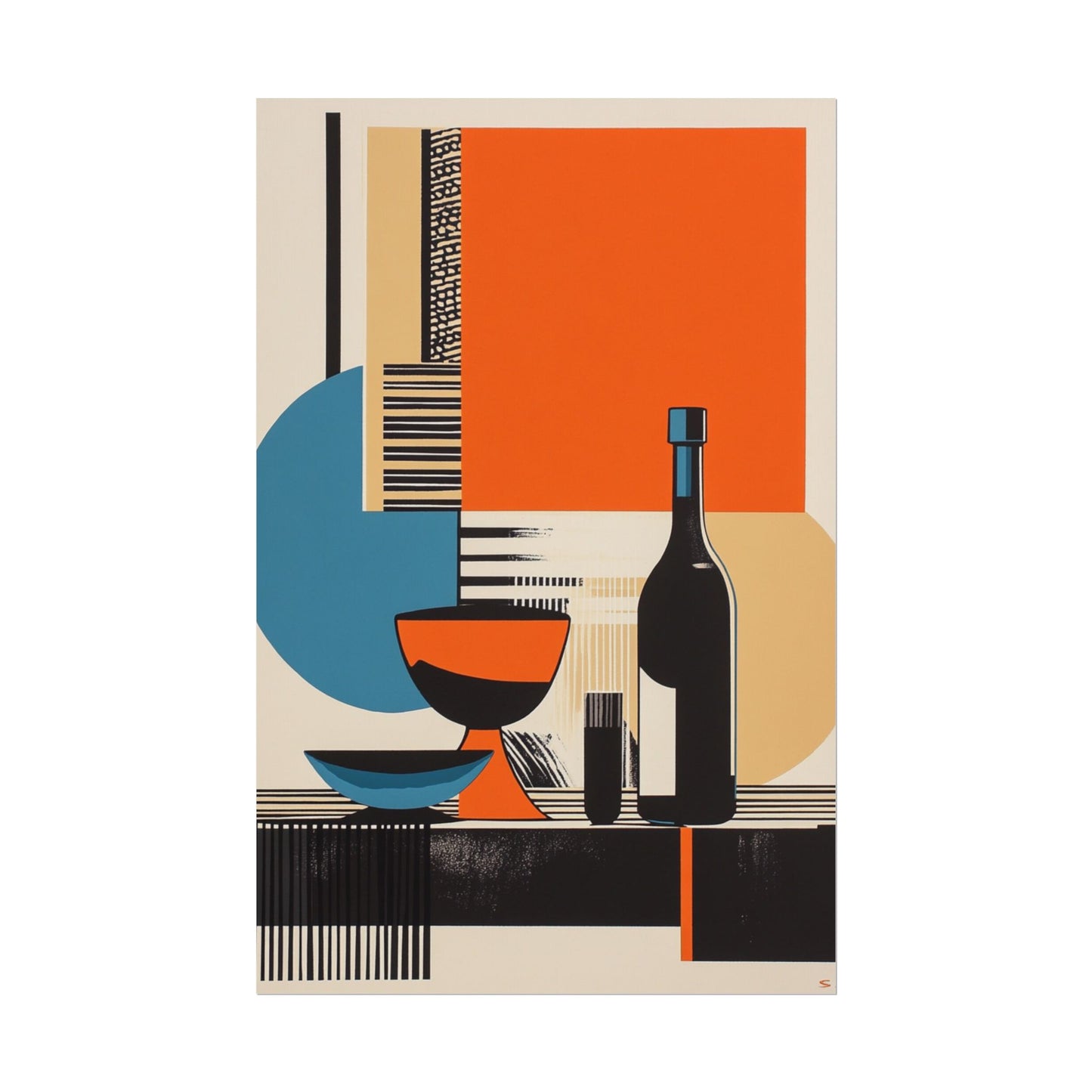 Modernist Still Life - Abstract Geometric Art Print