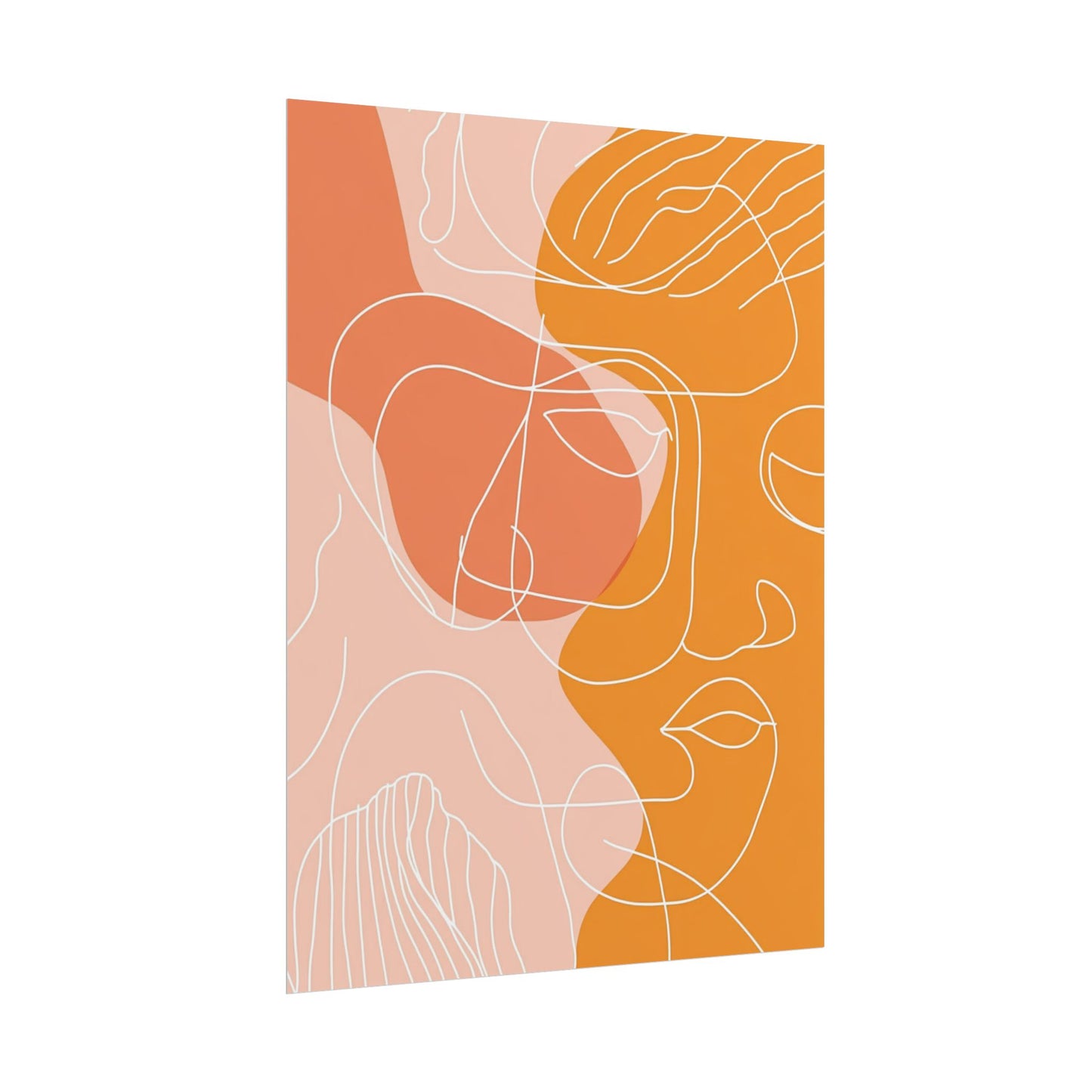 Harmonious Faces - Abstract Line Art Print