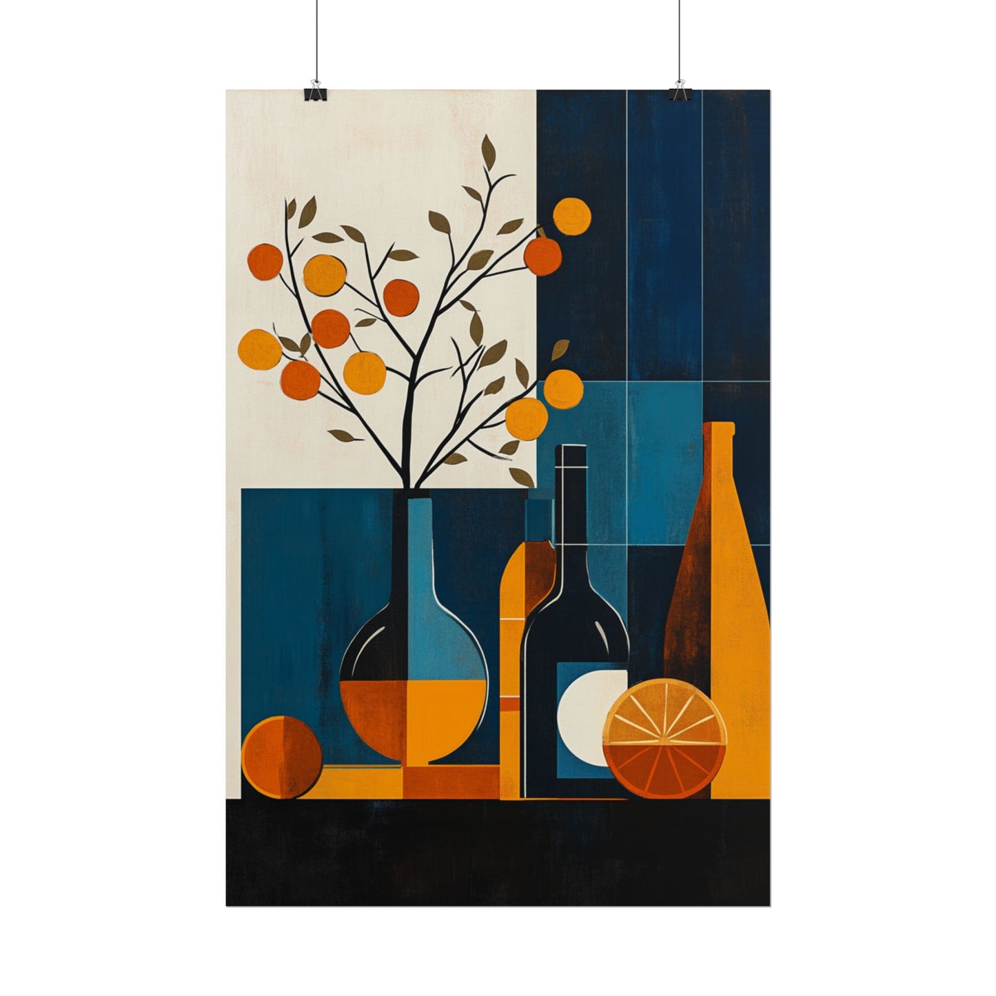 Mid-Century Modern Still Life - Abstract Geometric Art Print