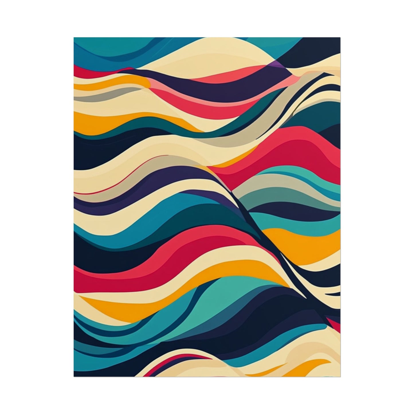 Flowing Waves of Colour - Abstract Art Print