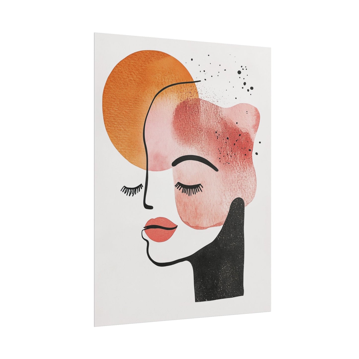 Serene Reflection - Abstract Portrait Art Print