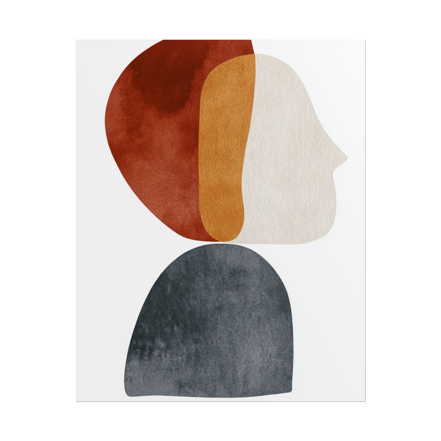 Layers of Thought - Abstract Profile Art Print