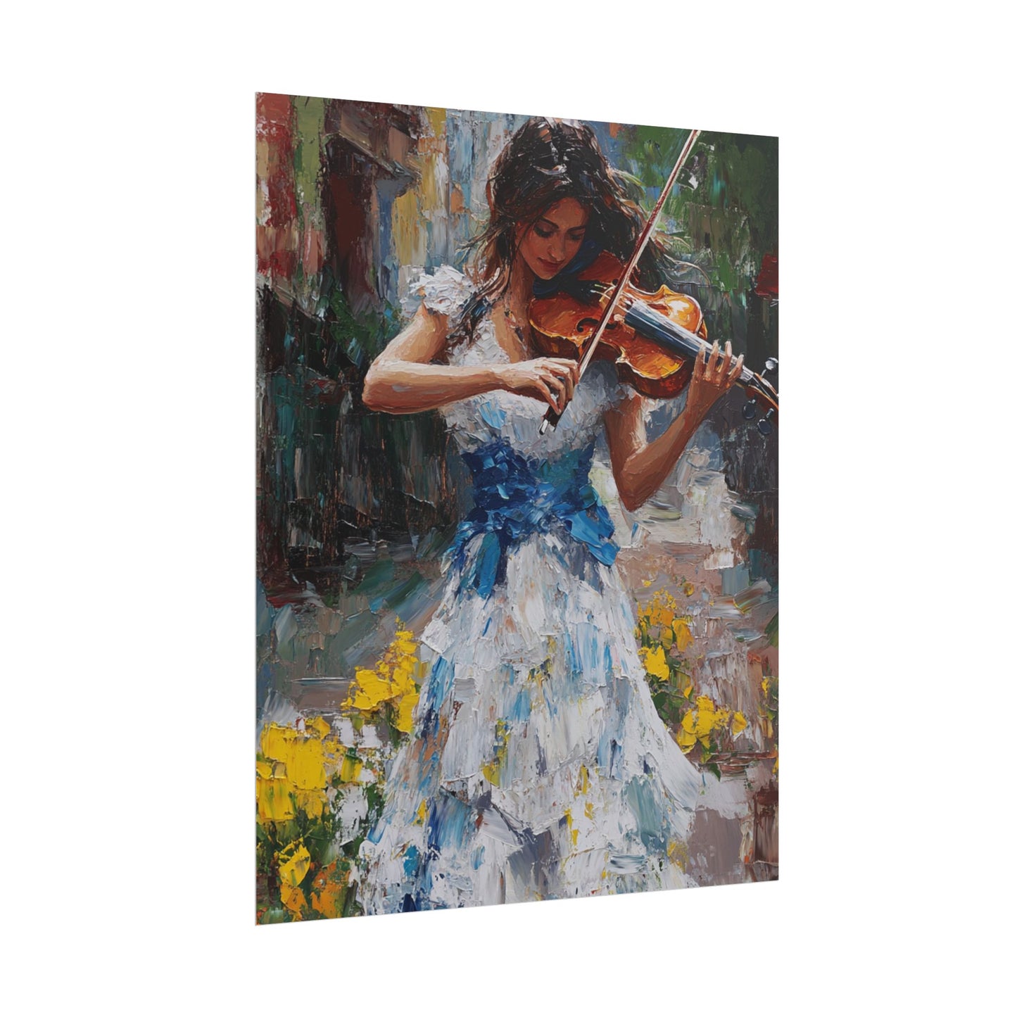 Melody in Motion - Impressionist Violinist Art Print