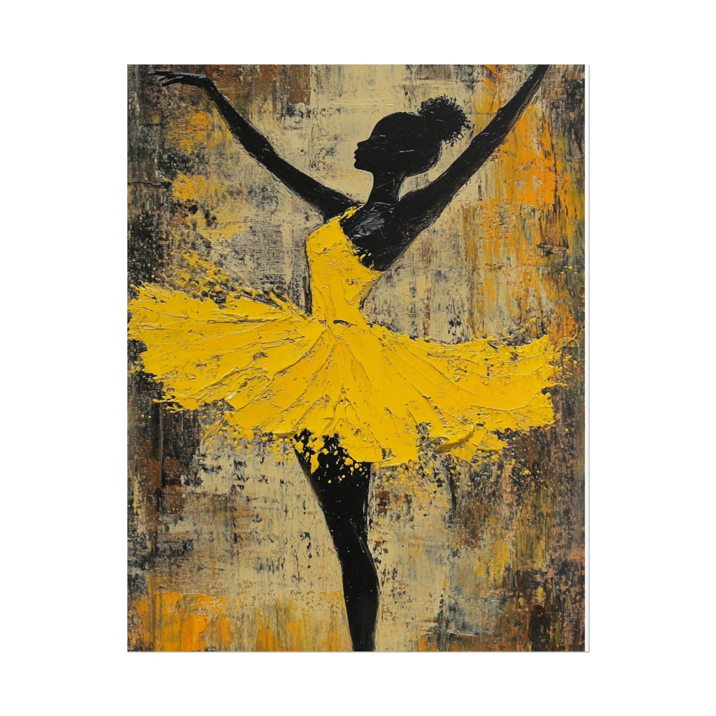 Grace in Motion - Abstract Ballet Dancer Art Print