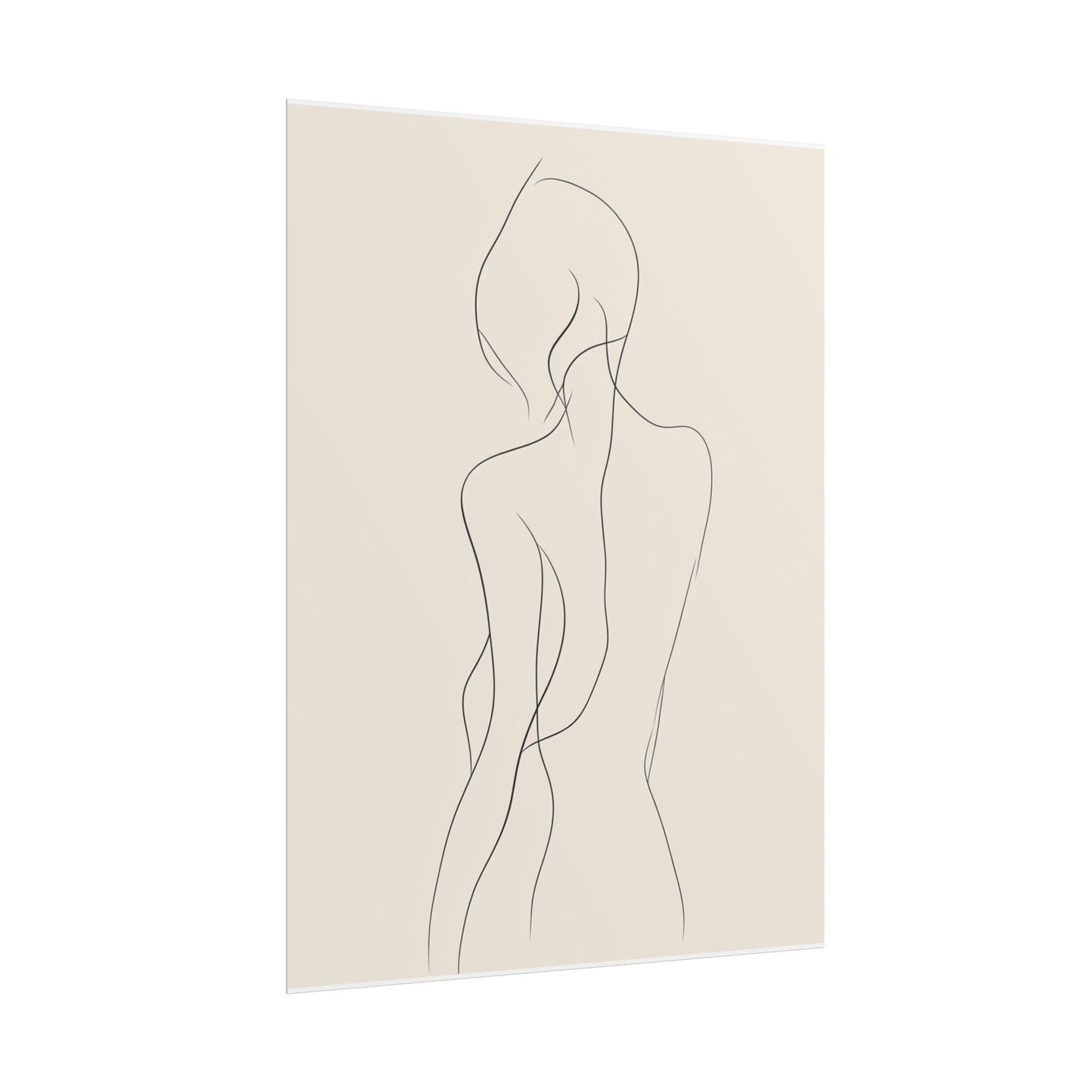 Elegant Minimalist Line Art of a Woman's Silhouette