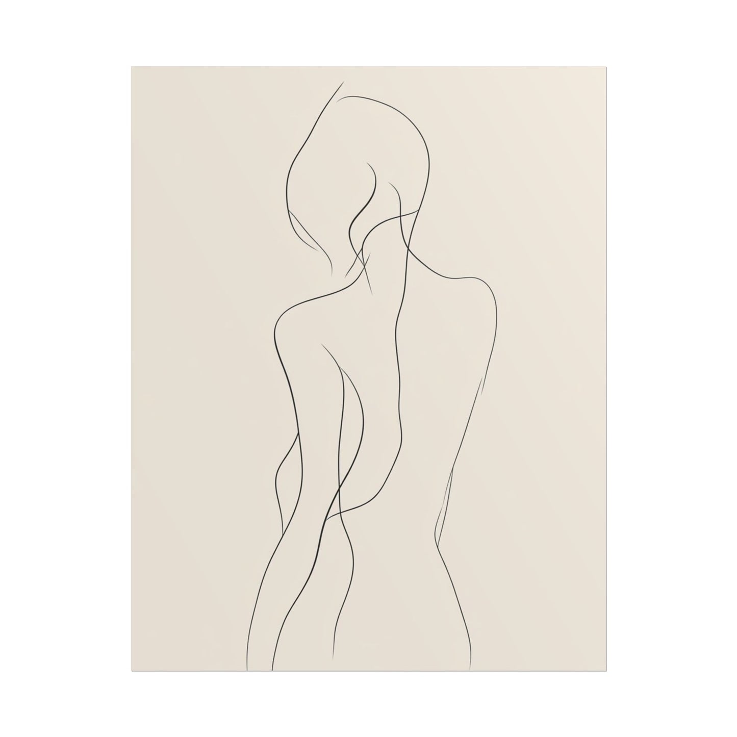 Elegant Minimalist Line Art of a Woman's Silhouette