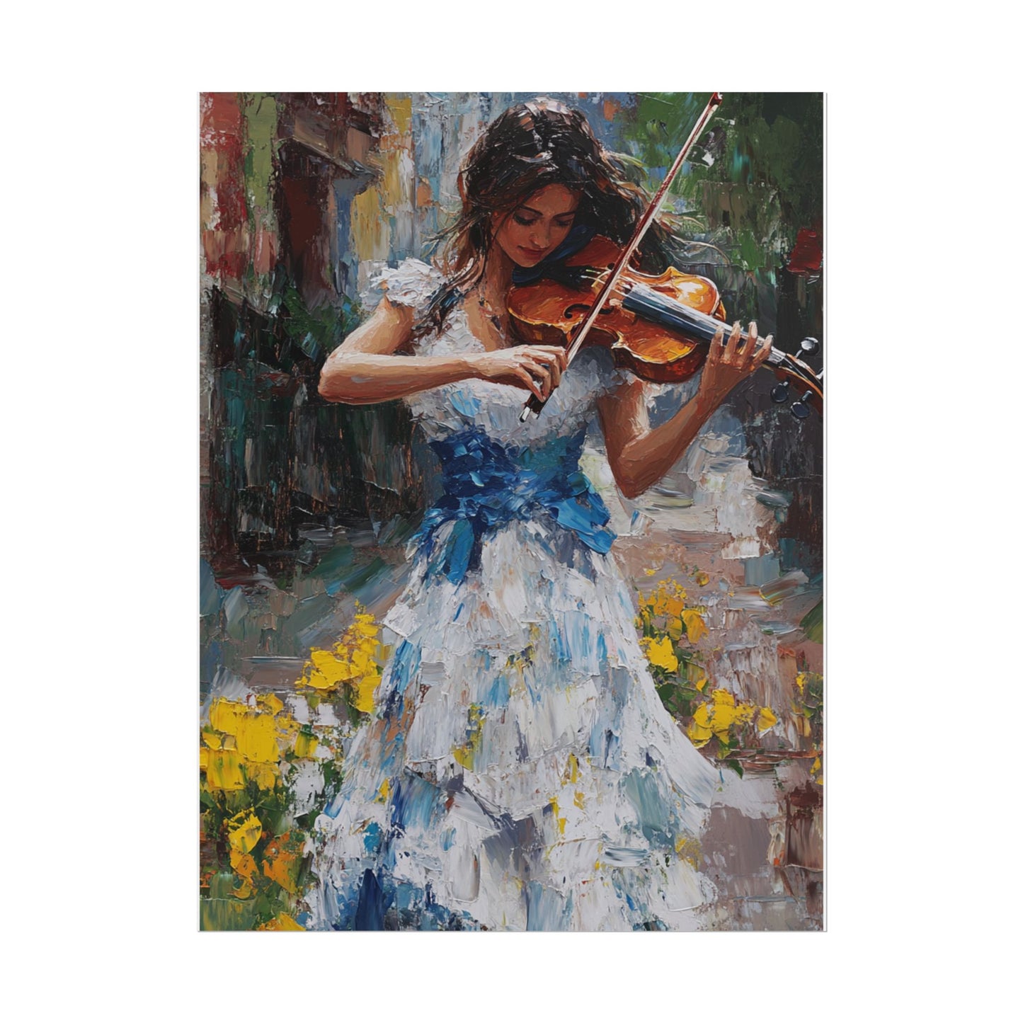 Melody in Motion - Impressionist Violinist Art Print