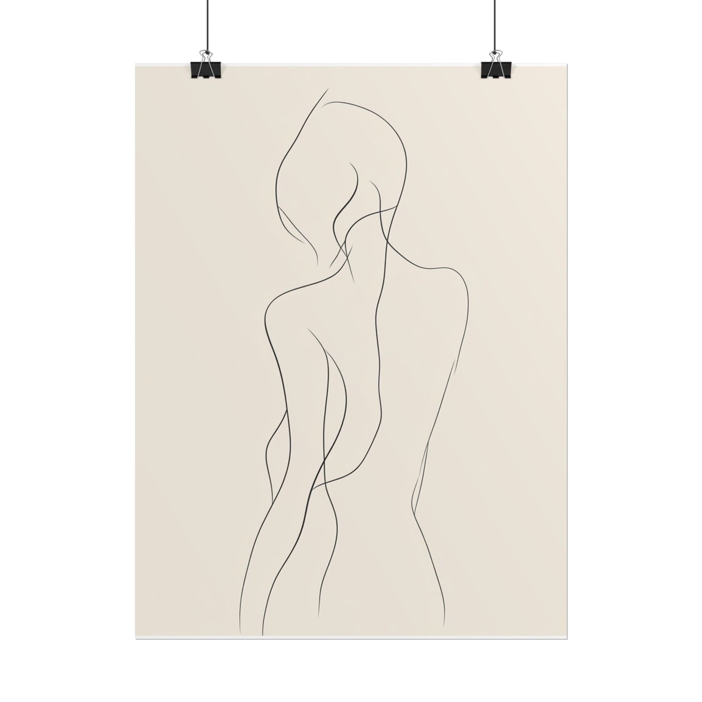 Elegant Minimalist Line Art of a Woman's Silhouette