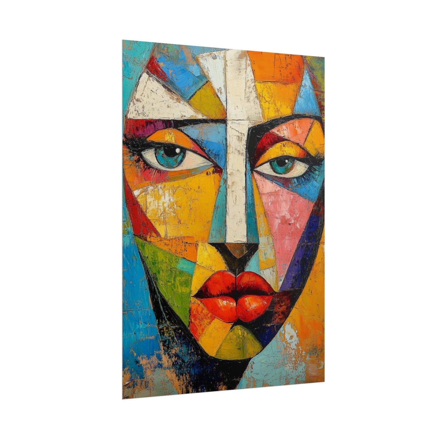 Vibrant Reflections - Abstract Face Art Print