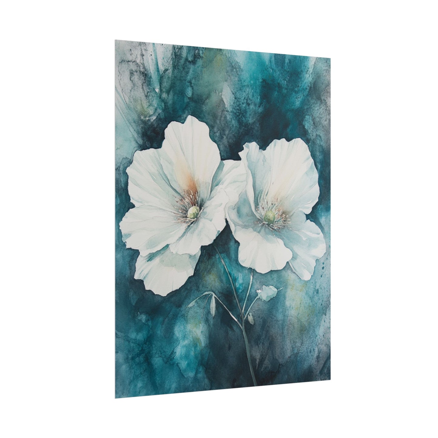 Tranquil Harmony - Abstract Floral Watercolour Art