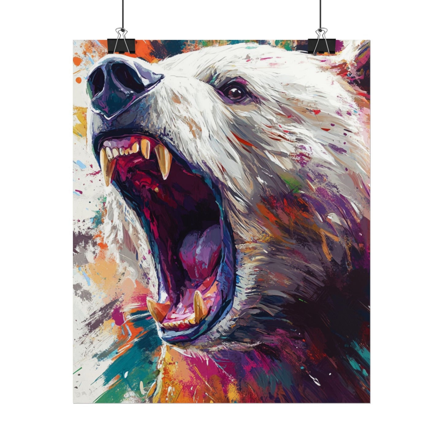 Roar of the Wild - Abstract Bear Art Print