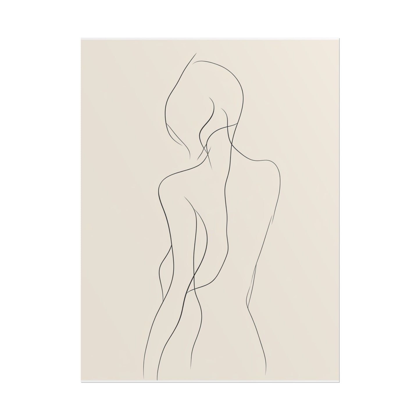 Elegant Minimalist Line Art of a Woman's Silhouette