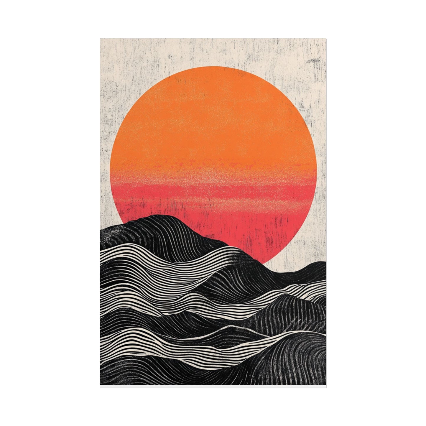 Sunset Serenade - Abstract Geometric Art Print