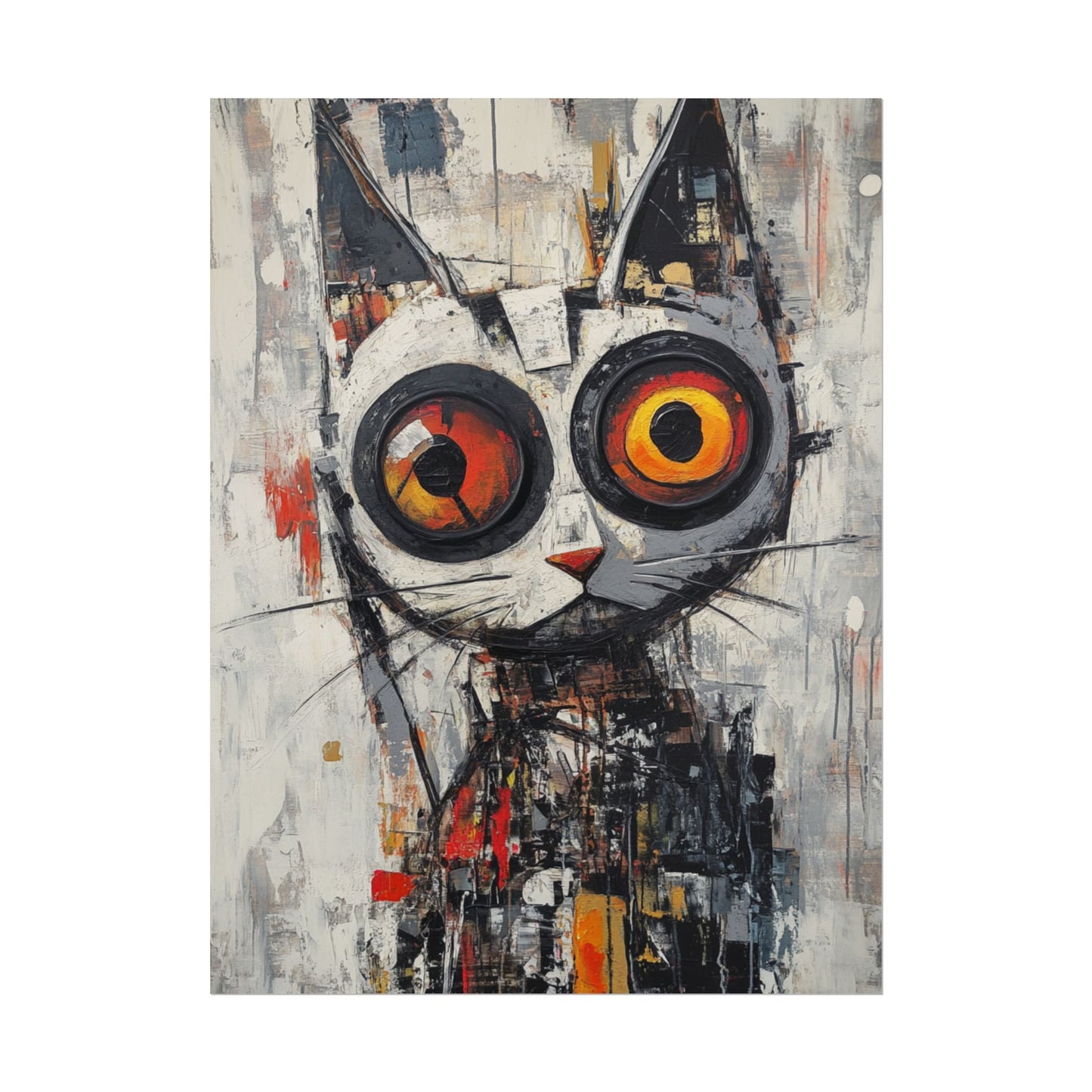 Whimsical Feline - Abstract Cat Art Print