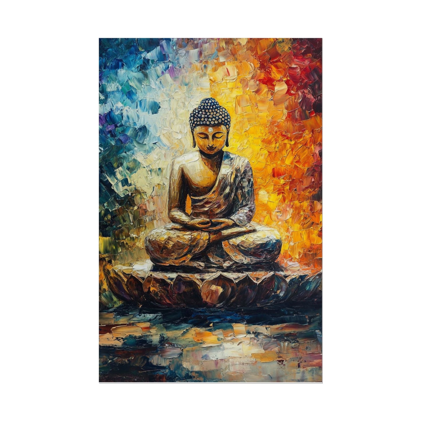 Radiant Buddha - Abstract Meditative Art Print