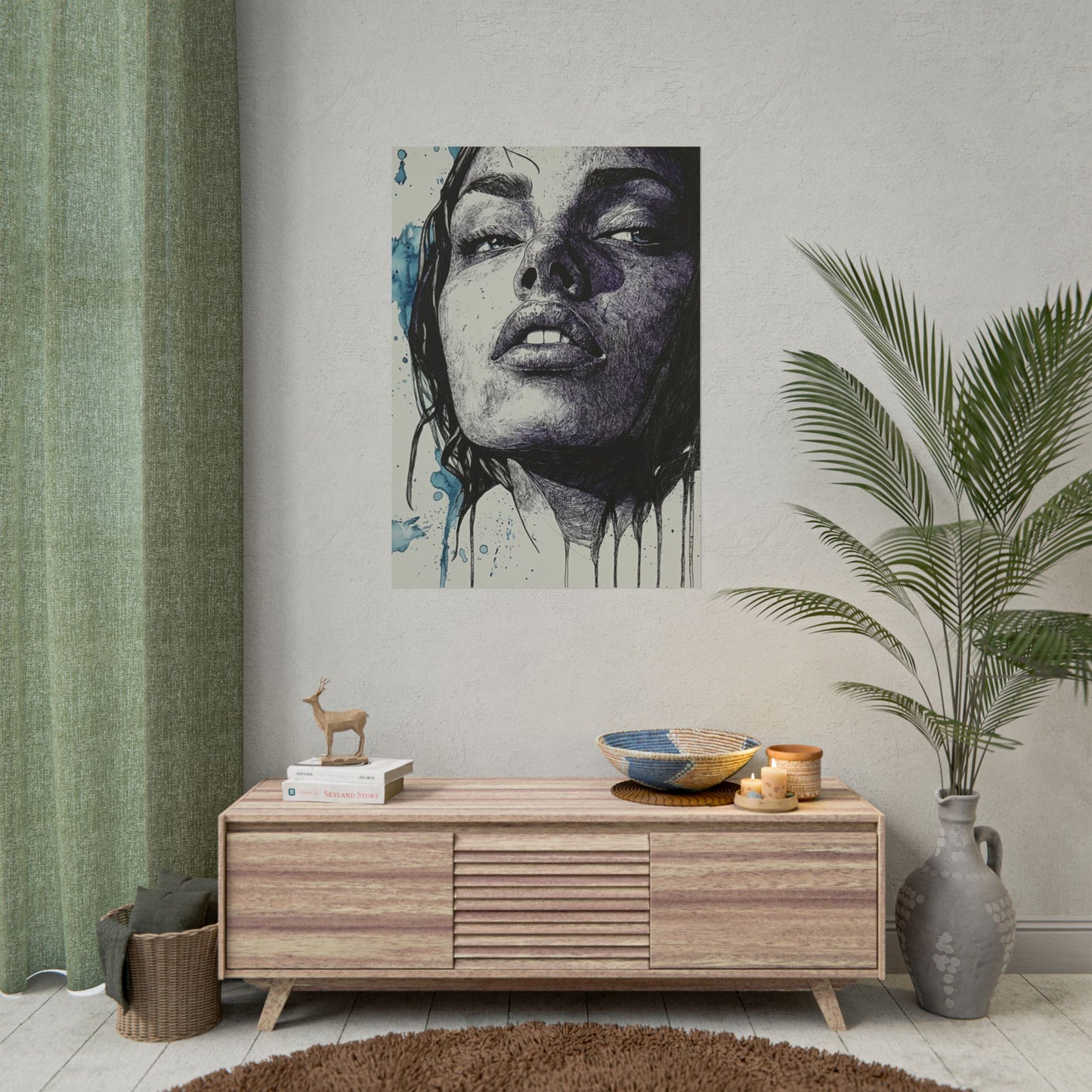 Raw Emotion - Abstract Portrait Print