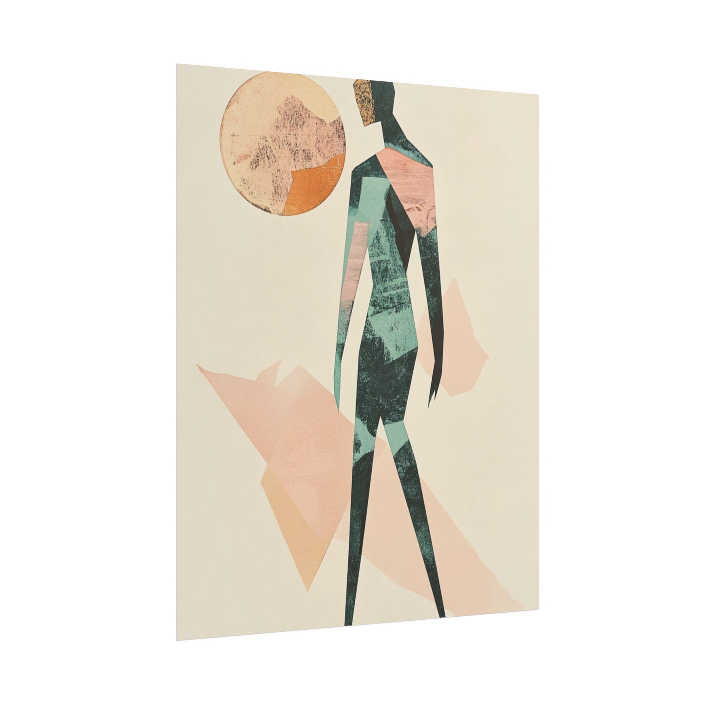 Abstract Wanderer - Minimalist Figurative Art Print