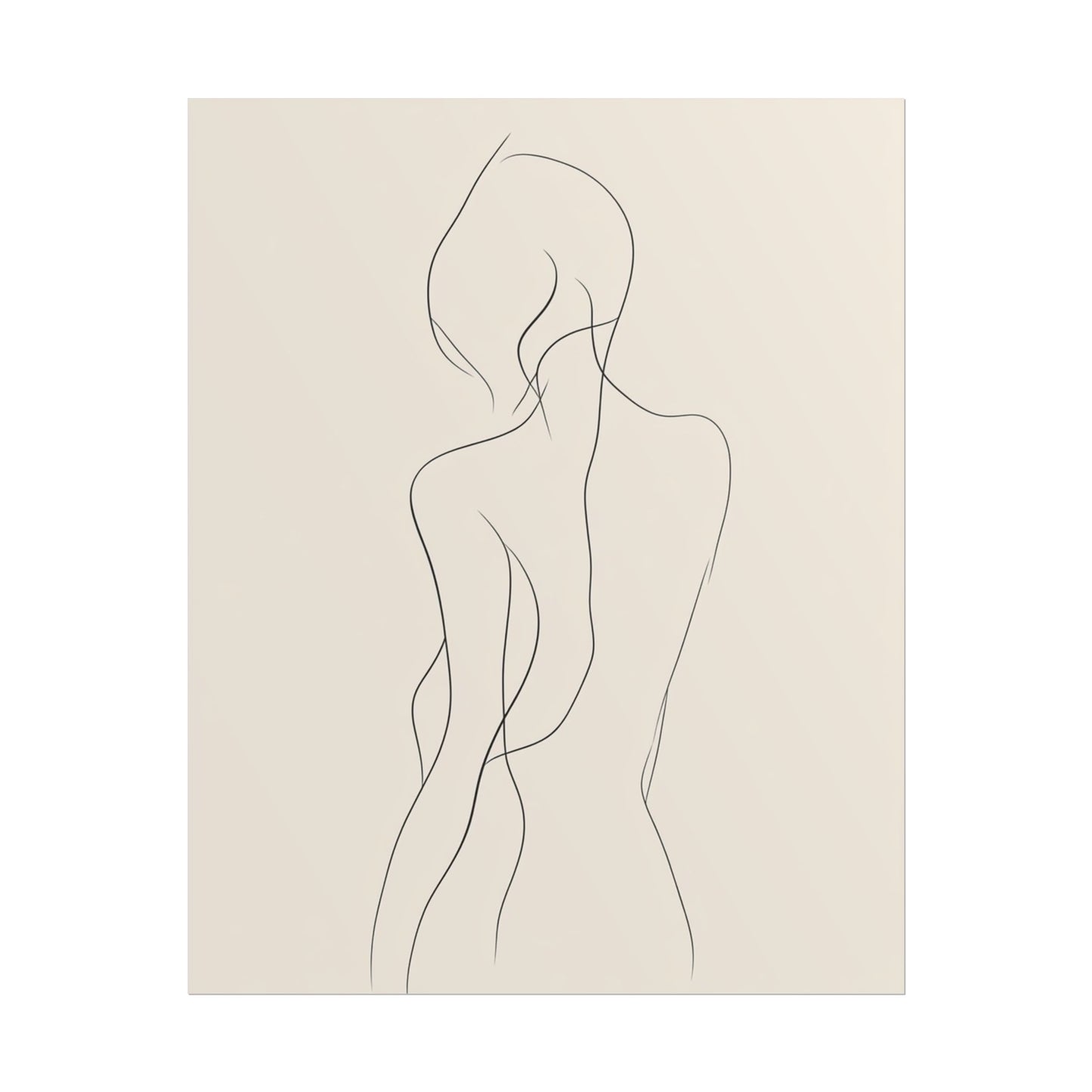 Elegant Minimalist Line Art of a Woman's Silhouette