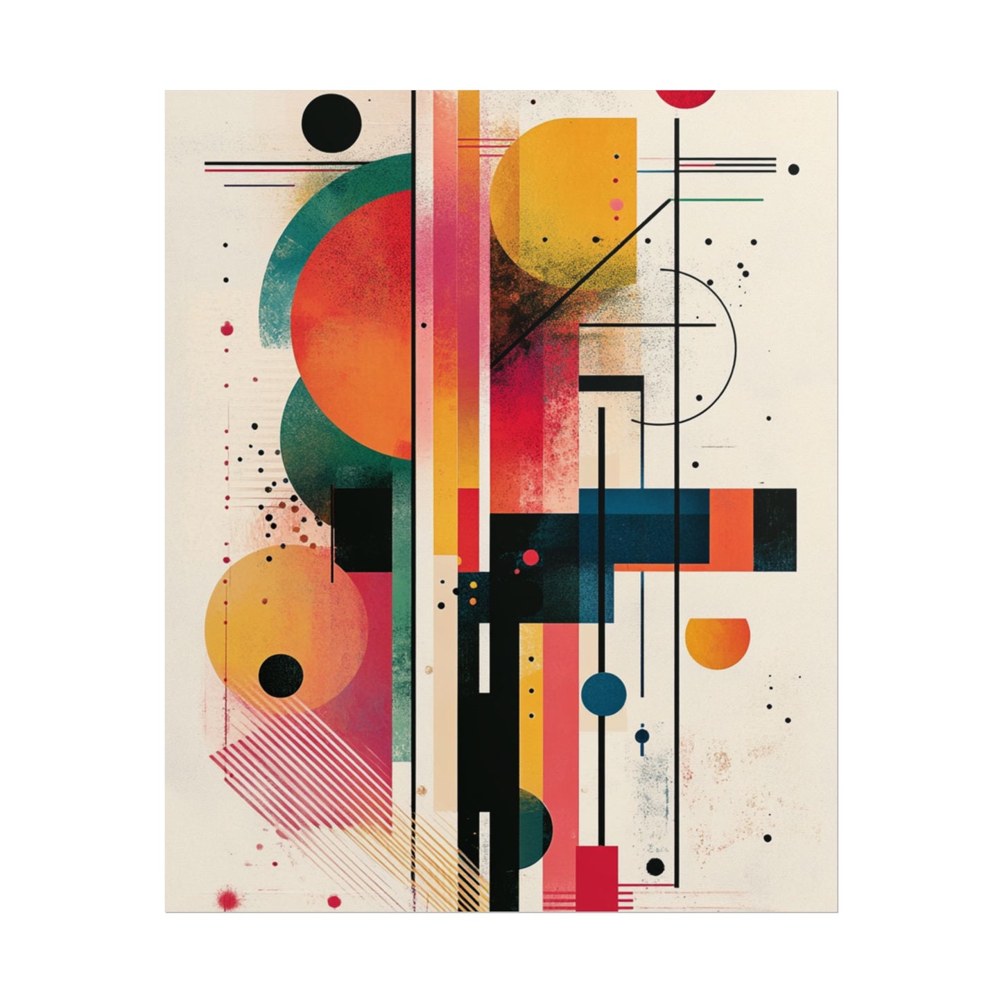 Symphony of Lines - Abstract Geometric Art Print