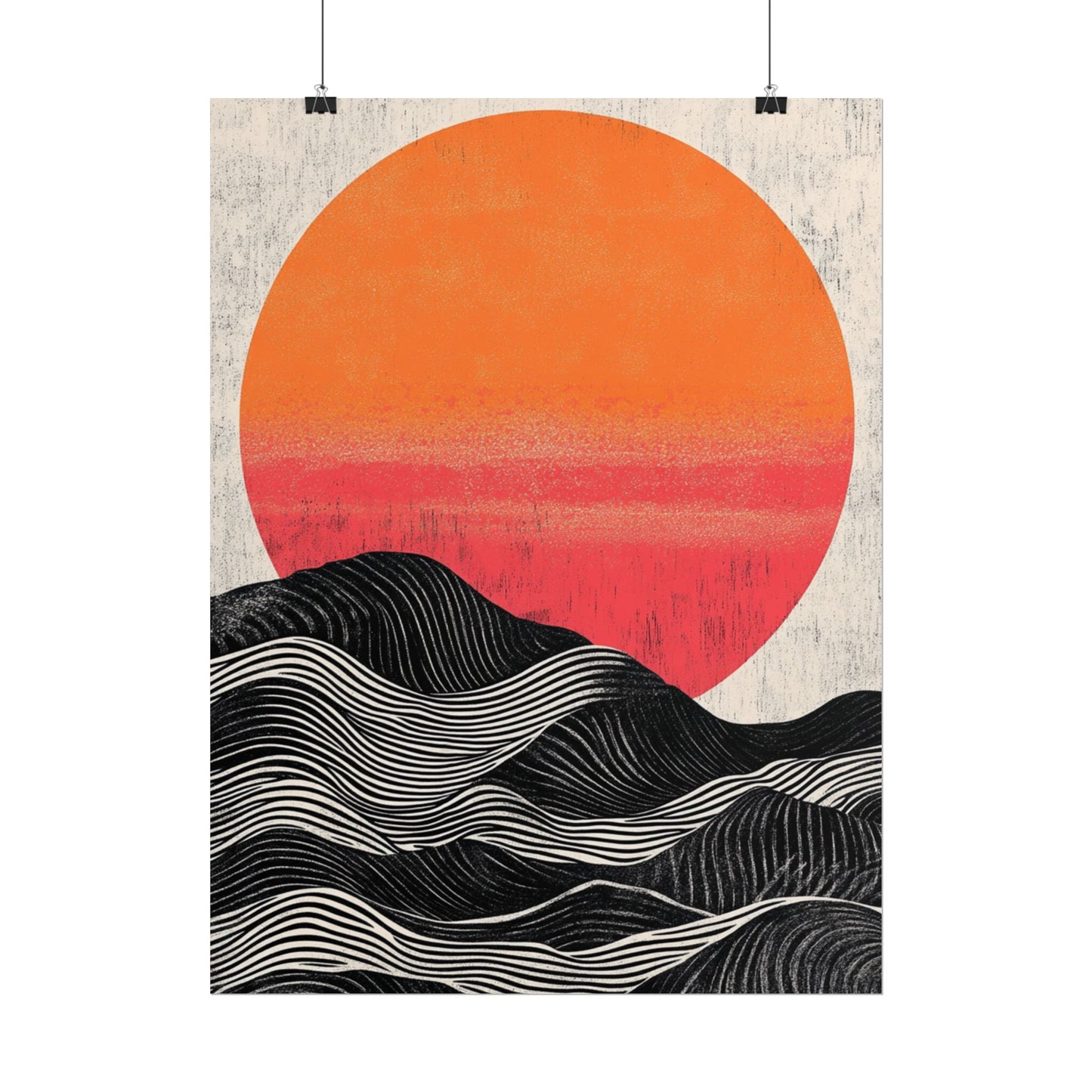 Sunset Serenade - Abstract Geometric Art Print