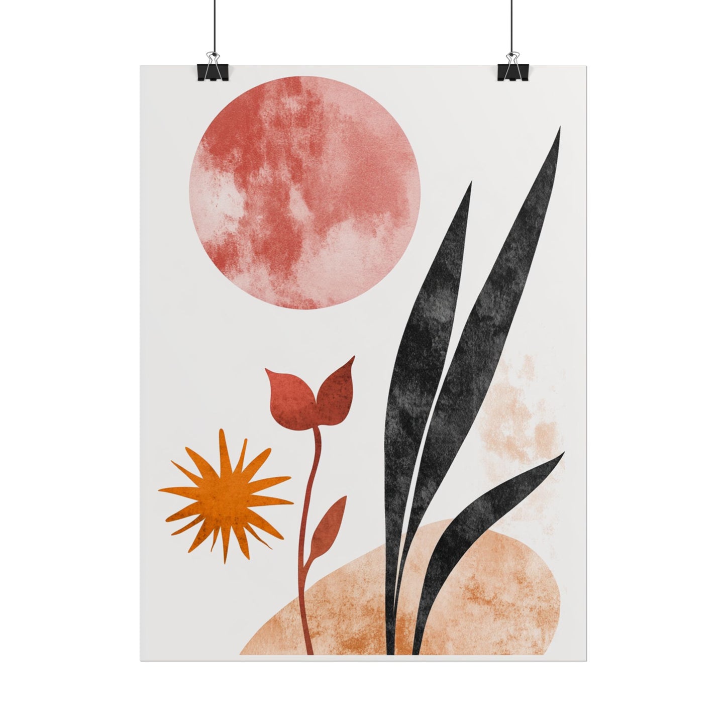 Sunrise Serenity - Abstract Botanical Art Print