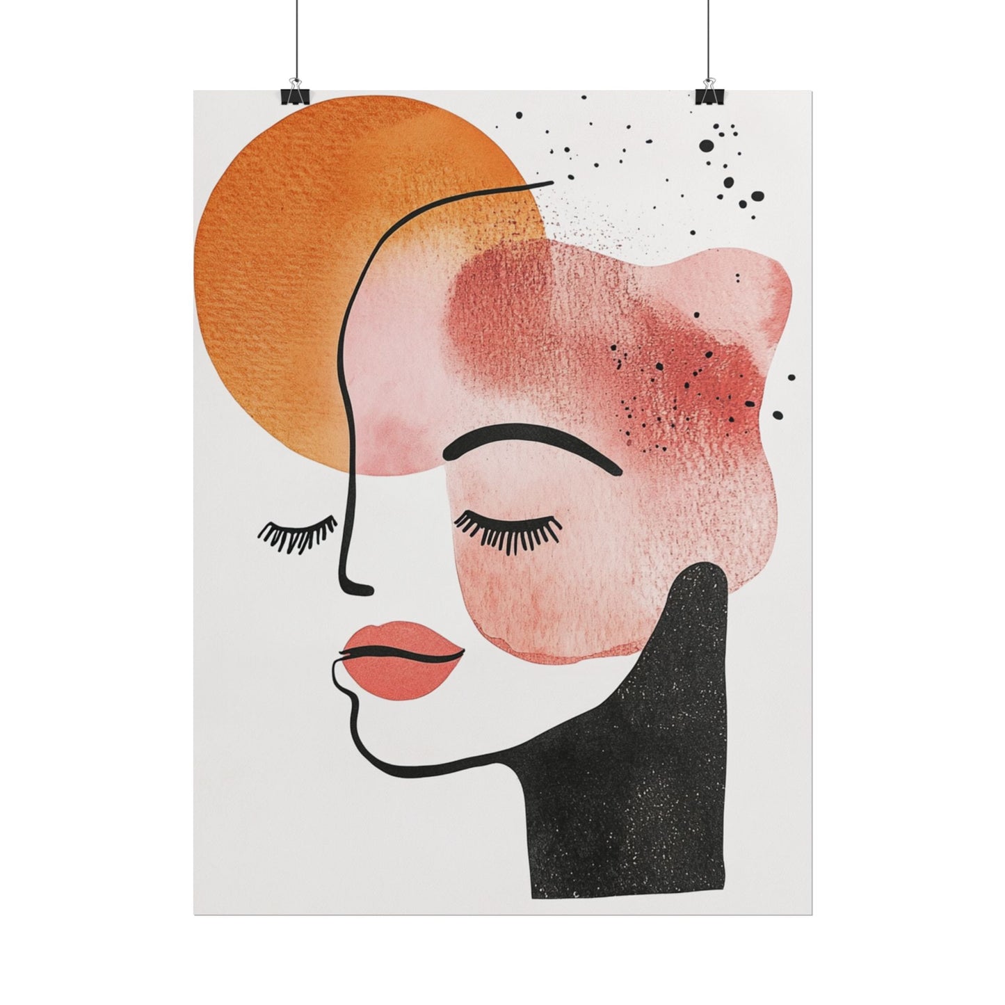 Serene Reflection - Abstract Portrait Art Print