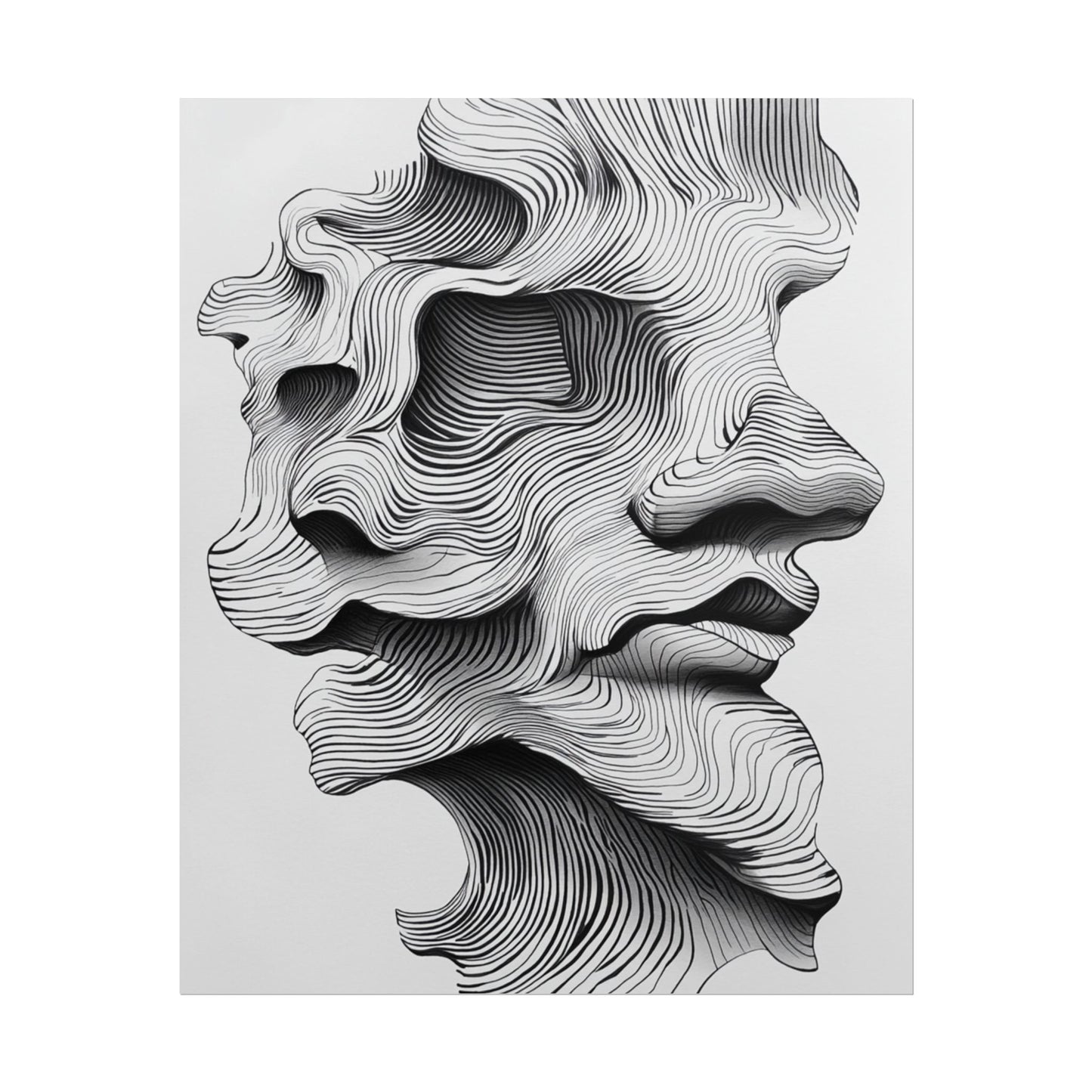 Contours of Thought - Abstract Line Art