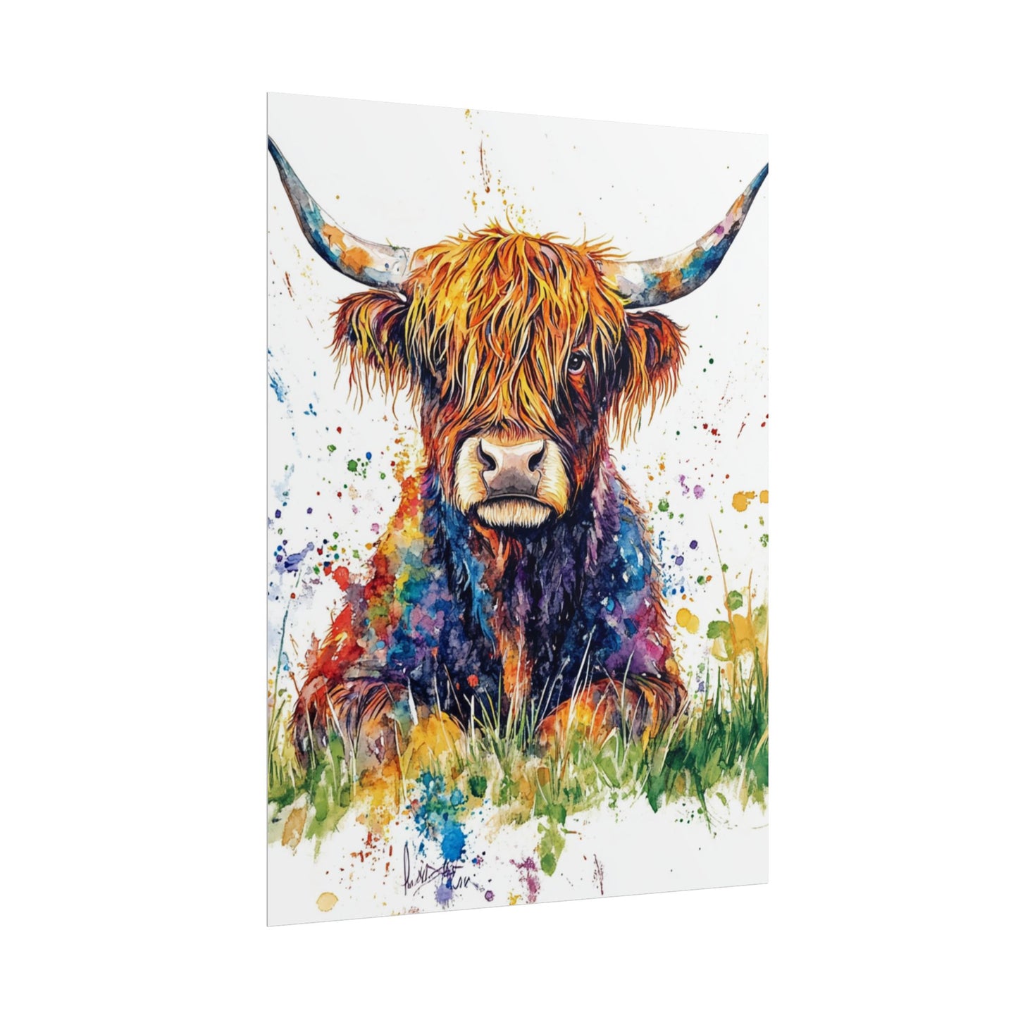 Highland Harmony - Abstract Highland Cow Art Print