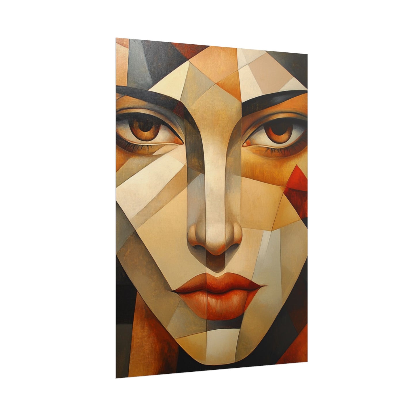 Facets of Emotion - Abstract Geometric Portrait Art Print