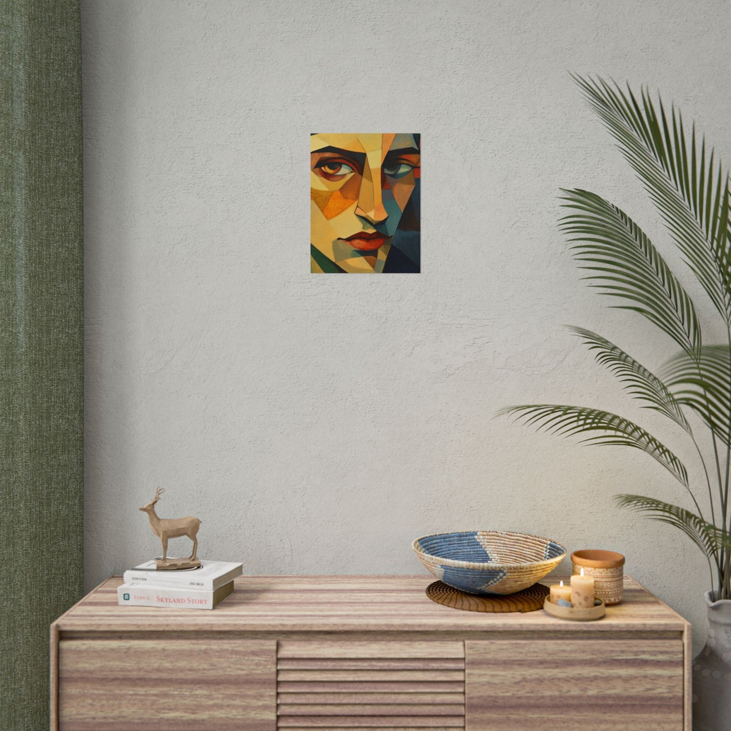 Angular Gaze - Abstract Geometric Portrait Art Print